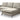 Alira OTM - Canapé d'angle convertible avec coffre de rangement - 252 x 168cm