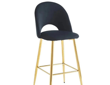 Chaise de bar Amelia pieds dorés