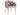 Chaise ballon pieds dorés