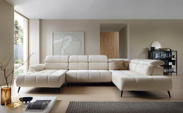 Canapé Panoramique Convertible Électrique GENÈVE III - 375 x 108 x 297 cm