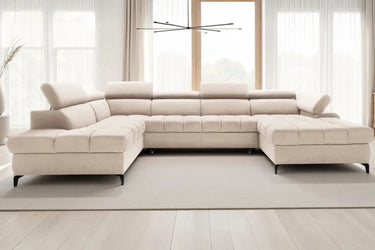 Canapé Panoramique Convertible avec Coffre de Rangement LAGUNE III - 344 x 175 x 200 cm