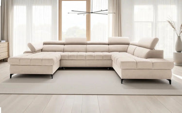 Canapé Panoramique Convertible avec Coffre de Rangement LAGUNE III - 344 x 175 x 200 cm