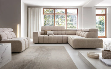 Canapé d'angle convertible avec coffre de rangement ZURA REC - 292 x 219cm