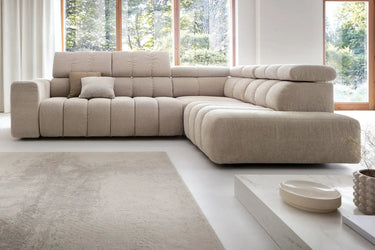 Canapé d'angle convertible avec coffre de rangement ZURA REC - 292 x 219cm