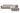 Canapé d'angle convertible avec coffre de rangement ZURA REC - 292 x 219cm
