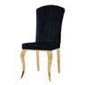 Chaise velours Sofia pieds dorés