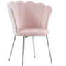 Chaise coquillage pieds argentés