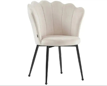 Chaise Coquillage pieds noirs Homeluxury