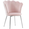 Chaise coquillage pieds argentés