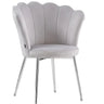 Chaise coquillage pieds argentés