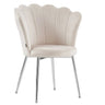 Chaise coquillage pieds argentés