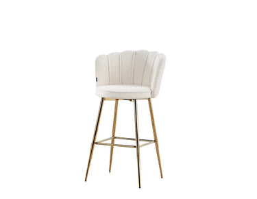 Chaise de bar Nymphea pieds argentés