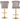 Chaises Gabrielle pieds argentés