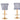 Chaises Gabrielle pieds argentés