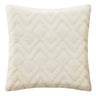 Coussin Mara, fausse fourrure Blanc, 45x45 cm