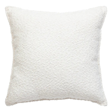 Coussin bouclette Soana Blanc ivoire, 45x45 cm