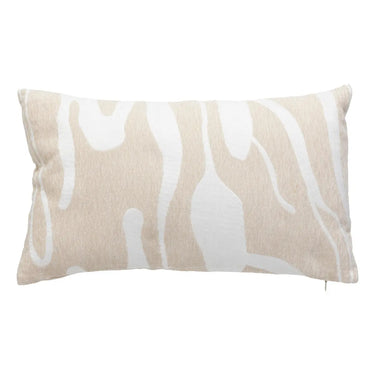 Coussin jacquard Madini Beige Lin, 30x50 cm
