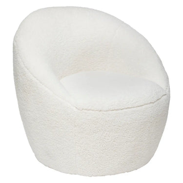 Fauteuil Romi Bouclette, Blanc