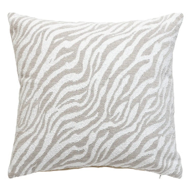 Housse de coussin Jeni, chenille Beige lin, 40x40 cm