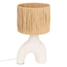 Lampe à poser Tania Céramique, Blanc, H.47 cm