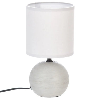 Lampe céramique Timéo Gris souris strié, H.25 cm