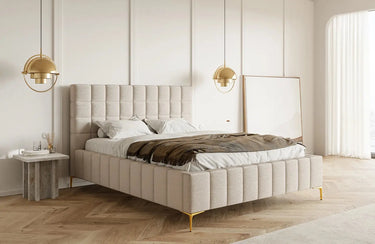 Lit Coffre avec Tête de Lit GRYDE - 140 à 180 cm