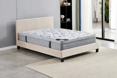 Lit Simple Velours Beige