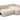 Olie OTM - Canapé d'angle convertible avec rangement - 248 x 174cm