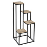 Porte-plante 4 plateaux Pin, H.88 cm
