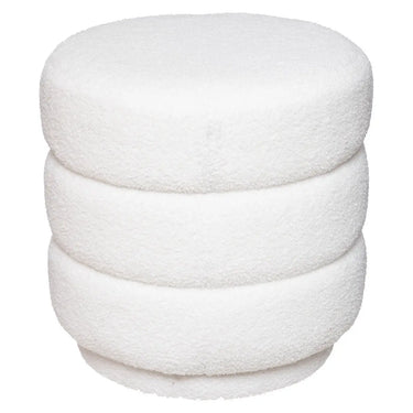 Pouf Sinan Bouclette, Blanc