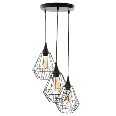Suspension filaire Kaore Métal noir, D.25 cm