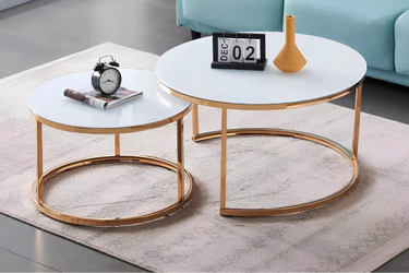 Table Basse gigogne pieds noirs