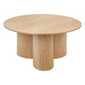 Table basse Aliona Bois naturel, D.80 cm