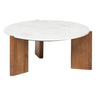 Table basse Nanda Marbre, Blanc, D.91,5 cm