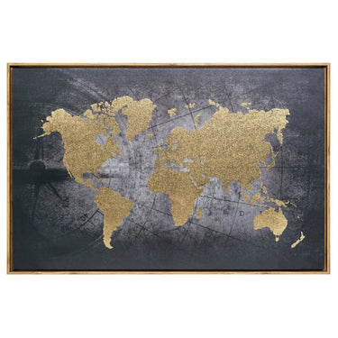 Toile encadrée Mapmonde 58x88 cm