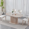 Vanina - Table Extensible de Salle à Manger en Travertin - 200x90cm