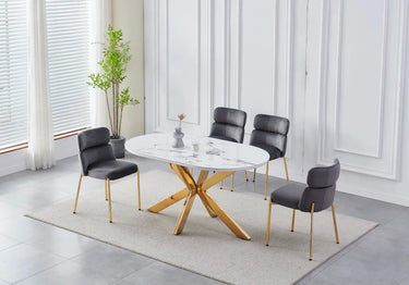 Xana - Table de salle à manger - Effet Marbre