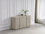 Zenith - Buffet de salon Effet Travertin - 180 x 40 cm