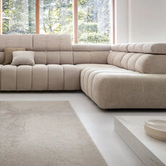 Canapé d'angle convertible avec coffre de rangement ZURA REC - 292 x 219cm 