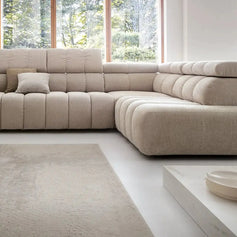 Canapé d'angle convertible avec coffre de rangement ZURA REC - 292 x 219cm 