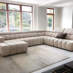 Canapé panoramique convertible avec rangement ZURA U - 367 x 294 x 188cm 