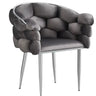 Chaise ballon pied argentés 