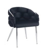 Chaise ballon pied argentés 