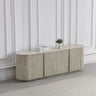 Calypsa - Buffet de salon Effet Travertin - 180 x 40 cm 