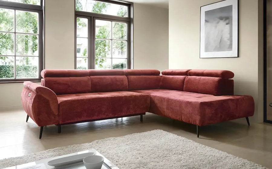 Canapé d'angle Convertible Électrique GENÈVE II - 284 x 208 cm
