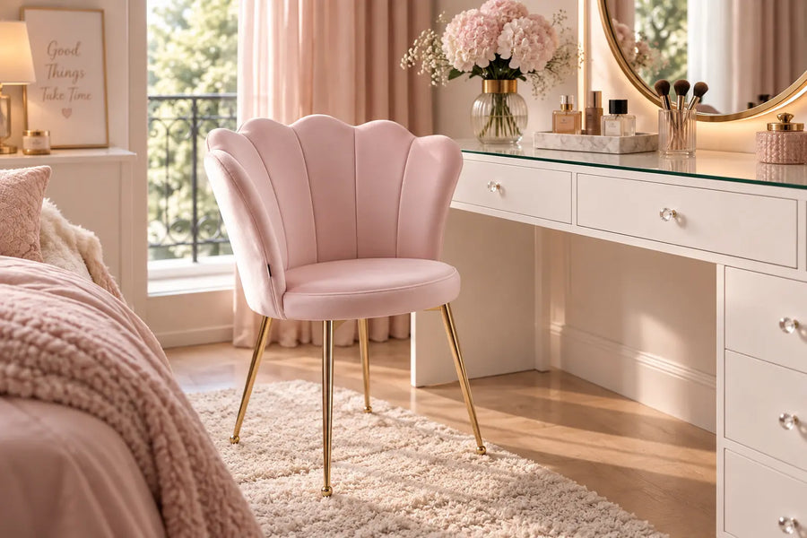 Chaise Coquillage pour coiffeuse