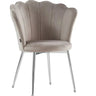 Chaise coquillage pieds argentés 