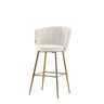 Chaise de bar Nymphea pieds argentés 