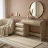 Coiffeuse Home Luxury Beige LUNA 140 cm avec 5 Tiroirs 