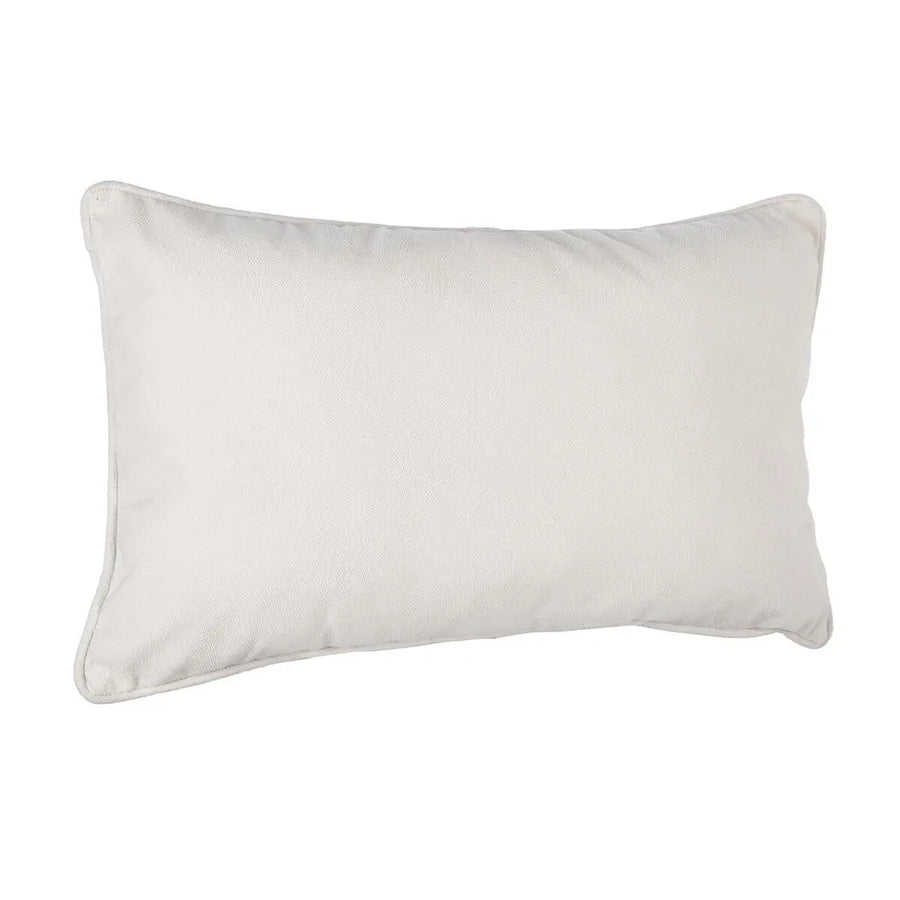 Coussin Lilou Blanc ivoire, 30x50 cm